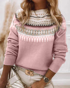 Solstice | Women's Knit Jumper Nordic Print Crew Neck