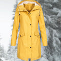Aqualis | Women's Waterproof Rain Coat Hooded Mid-Thigh