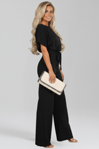 Aria Jumpsuit | Wide-Leg Tie Waist Jumpsuit