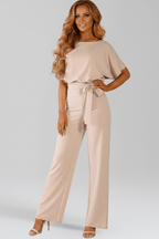 Aria Jumpsuit | Wide-Leg Tie Waist Jumpsuit