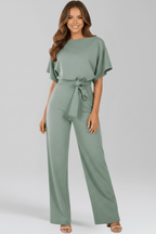 Aria Jumpsuit | Wide-Leg Tie Waist Jumpsuit
