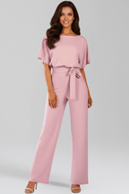 Aria Jumpsuit | Wide-Leg Tie Waist Jumpsuit