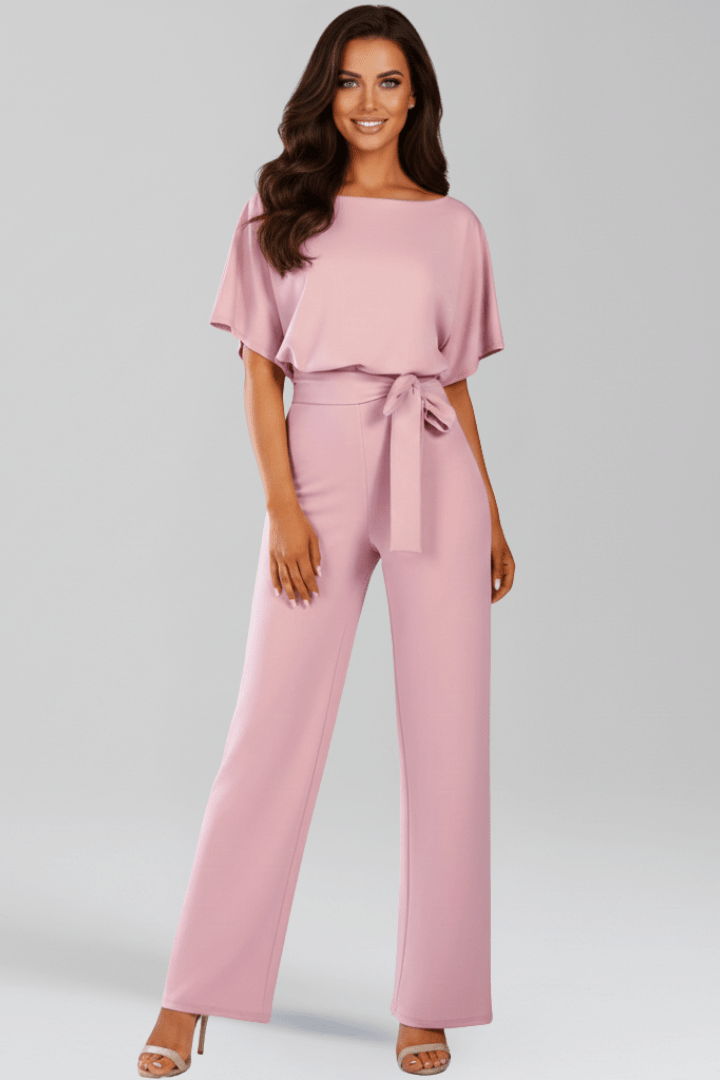 Aria Jumpsuit | Wide-Leg Tie Waist Jumpsuit