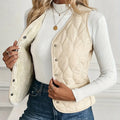 Valoria | Women's Quilted Vest Sherpa Lined V-Neck