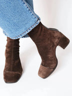 Kimberly | Women's Suede Ankle Boots Block Heel Orthopedic