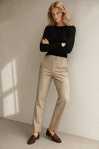Skyler | Women's Tailored Wool Pants High-Rise Ankle Length