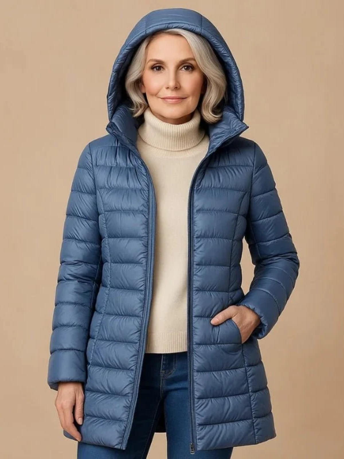 Olivia | Women's Warm Down Jacket Lightweight Hooded