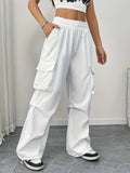 Chara | Women's Wide Leg Cargo Pants Drawstring