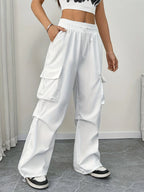Chara | Women's Wide Leg Cargo Pants Drawstring