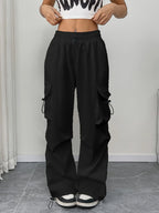 Chara | Women's Wide Leg Cargo Pants Drawstring