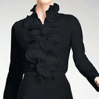 Cora | Women's Elegant Ruffle Collar Blouse Long Sleeve