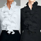 Cora | Women's Elegant Ruffle Collar Blouse Long Sleeve