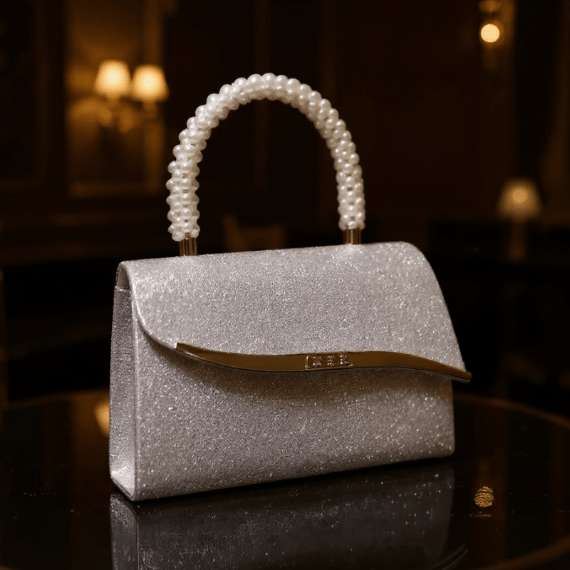 Pearl Handle Evening Clutch – Shimmer Textured Formal Occasion Bag - GET SOVERAqI1770556953835729363