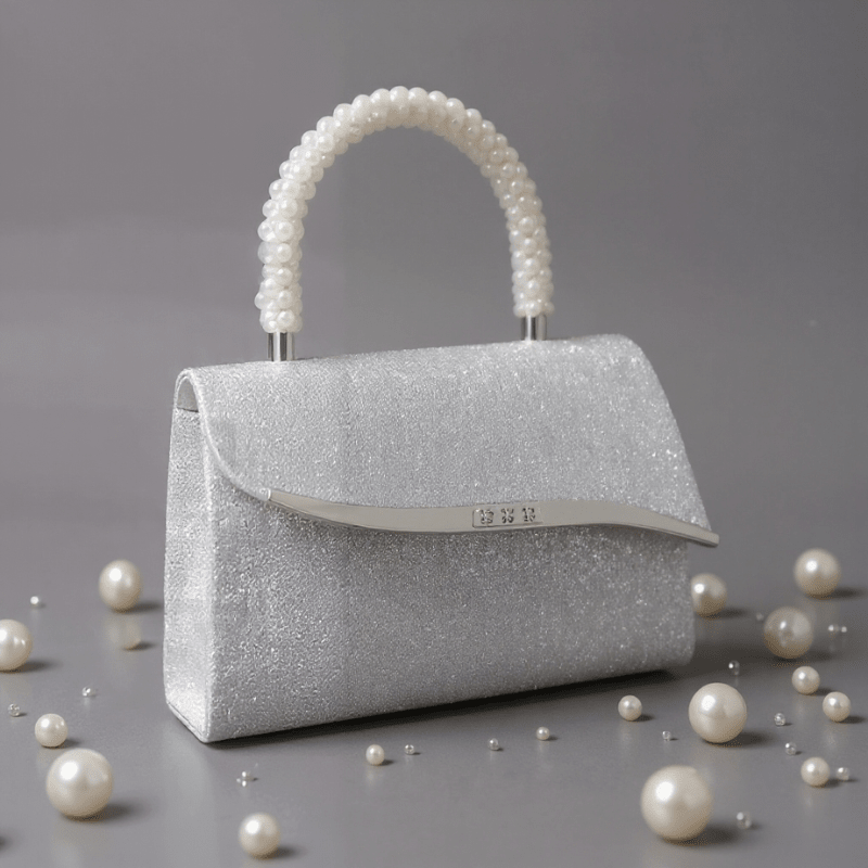 Pearl Handle Evening Clutch – Shimmer Textured Formal Occasion Bag - GET SOVERAqI1770556953835729363