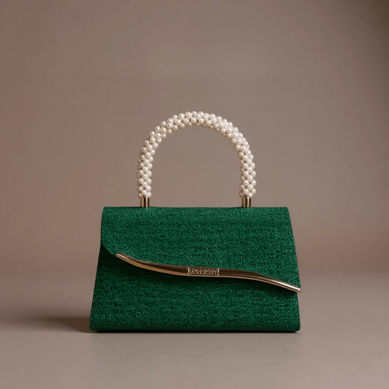 Pearl Handle Evening Clutch – Shimmer Textured Formal Occasion Bag - GET SOVERAwu1770556953835808809