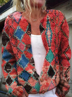 Oriana | Women's Floral Embroidered Knit Cardigan Button-Front