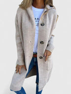 Harper | Women's Longline Cardigan Button Closure Pockets
