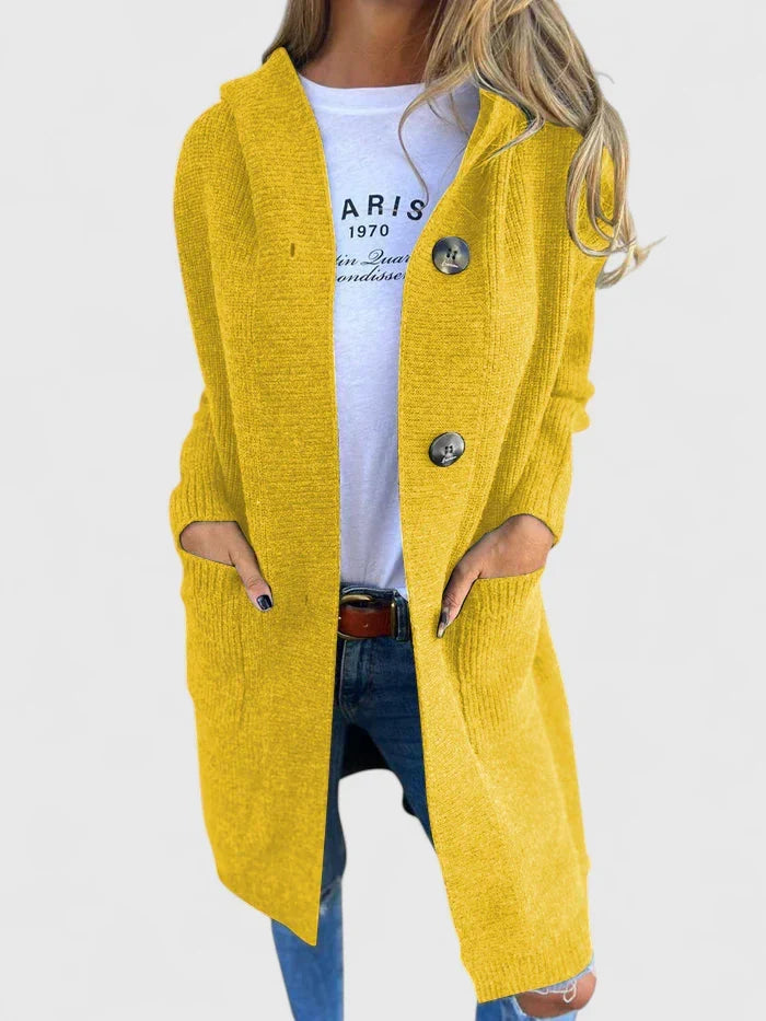 Harper | Women's Longline Cardigan Button Closure Pockets