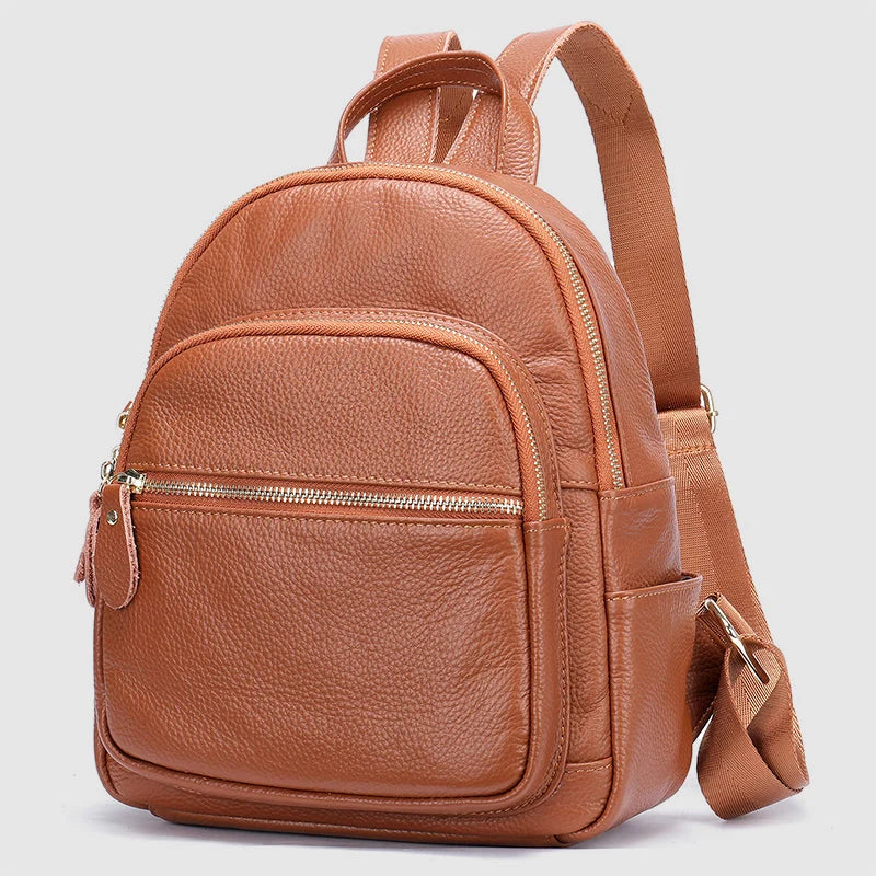 Hazelstone | Women's Genuine Leather Backpack Dome Multi-Compartment