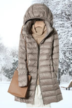 Peyton | Women's Quilted Hooded Puffer Jacket Mid-Thigh
