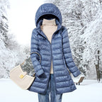 Peyton | Women's Quilted Hooded Puffer Jacket Mid-Thigh