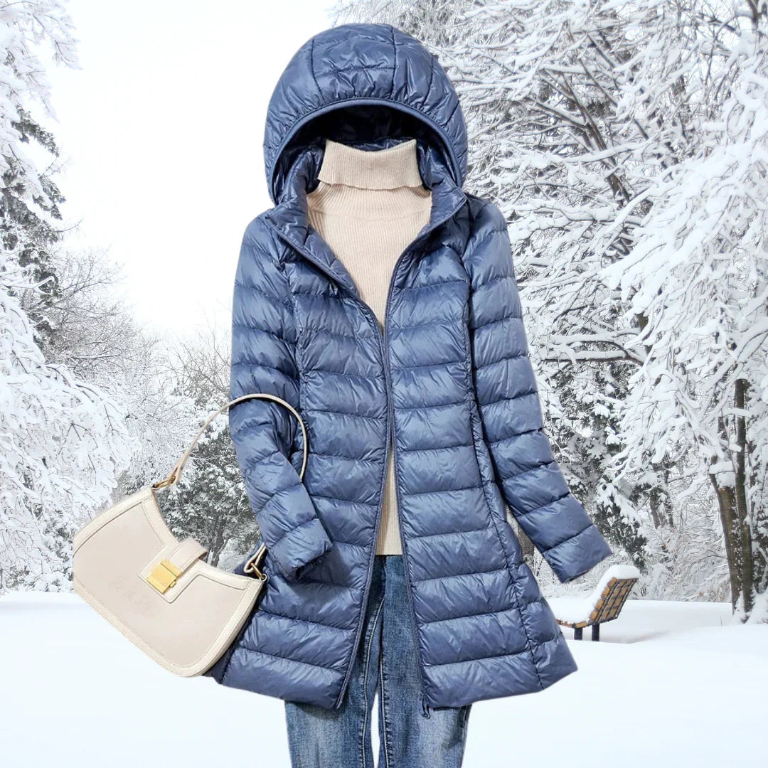Peyton | Women's Quilted Hooded Puffer Jacket Mid-Thigh