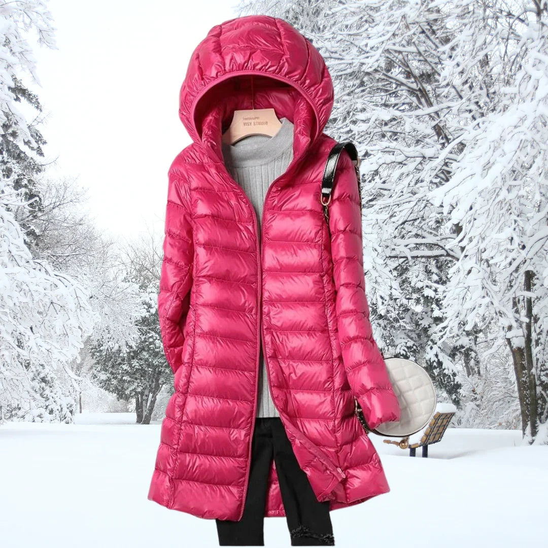 Peyton | Women's Quilted Hooded Puffer Jacket Mid-Thigh