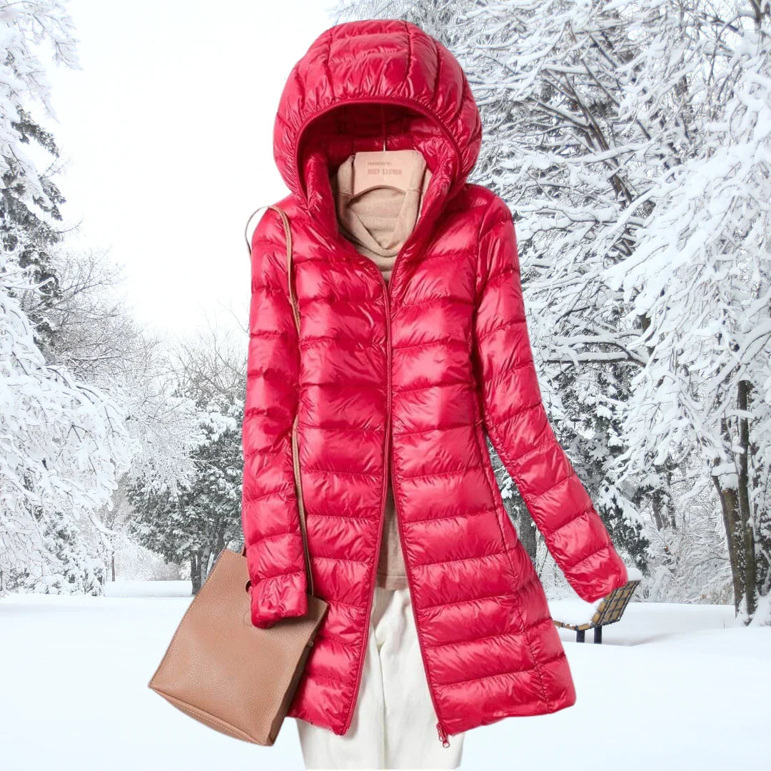 Peyton | Women's Quilted Hooded Puffer Jacket Mid-Thigh