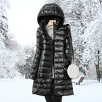 Peyton | Women's Quilted Hooded Puffer Jacket Mid-Thigh