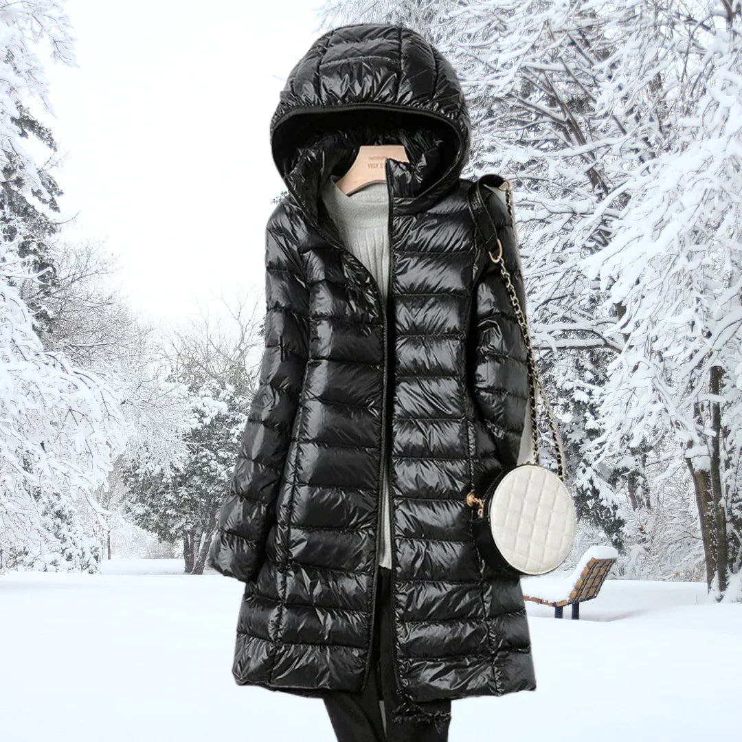 Peyton | Women's Quilted Hooded Puffer Jacket Mid-Thigh