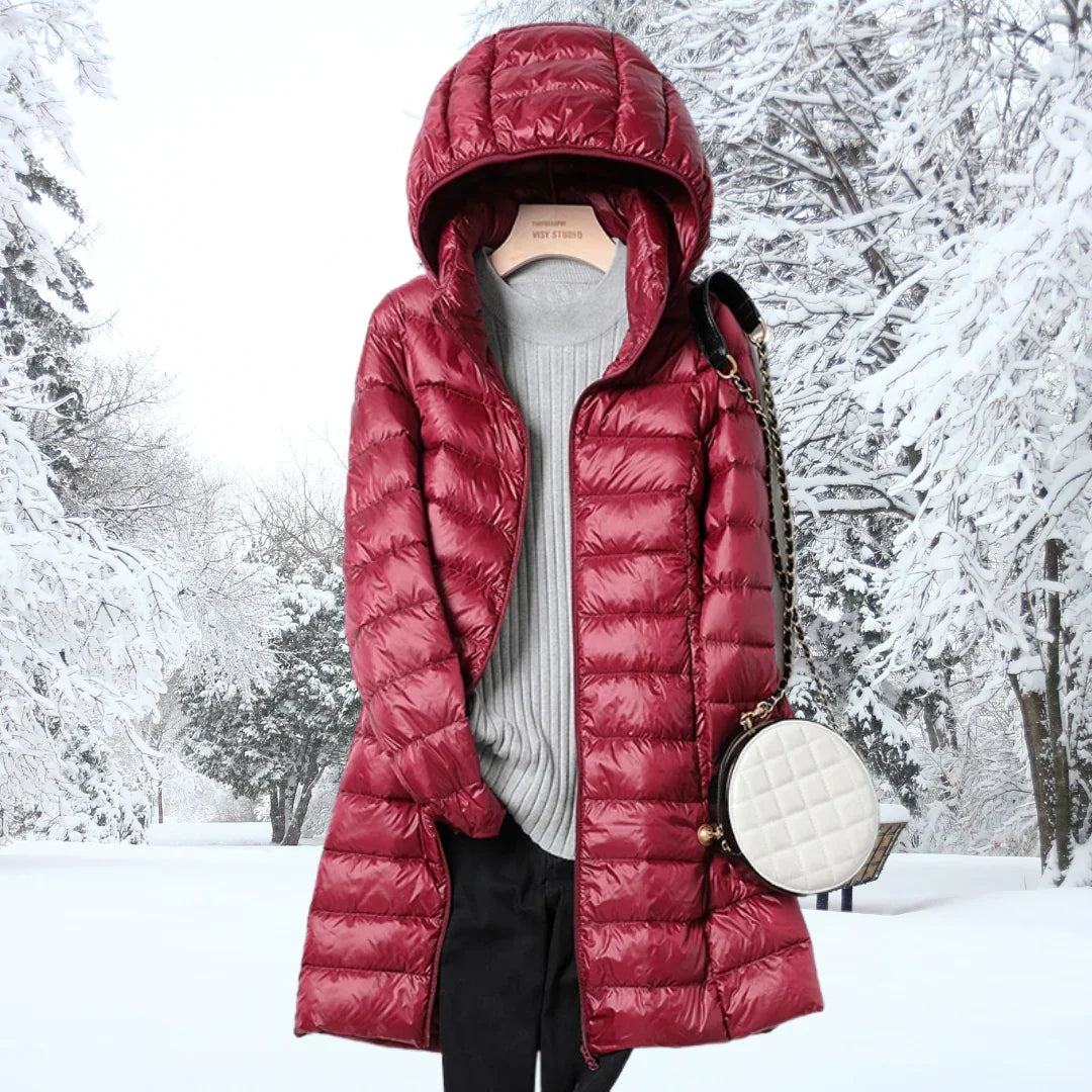 Peyton | Women's Quilted Hooded Puffer Jacket Mid-Thigh