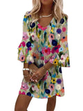 Livia Dress | Floral V-Neck Mini Summer Dress