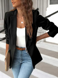 Luna | Women's Elegant Casual Blazer Ruched Sleeves Single-Button