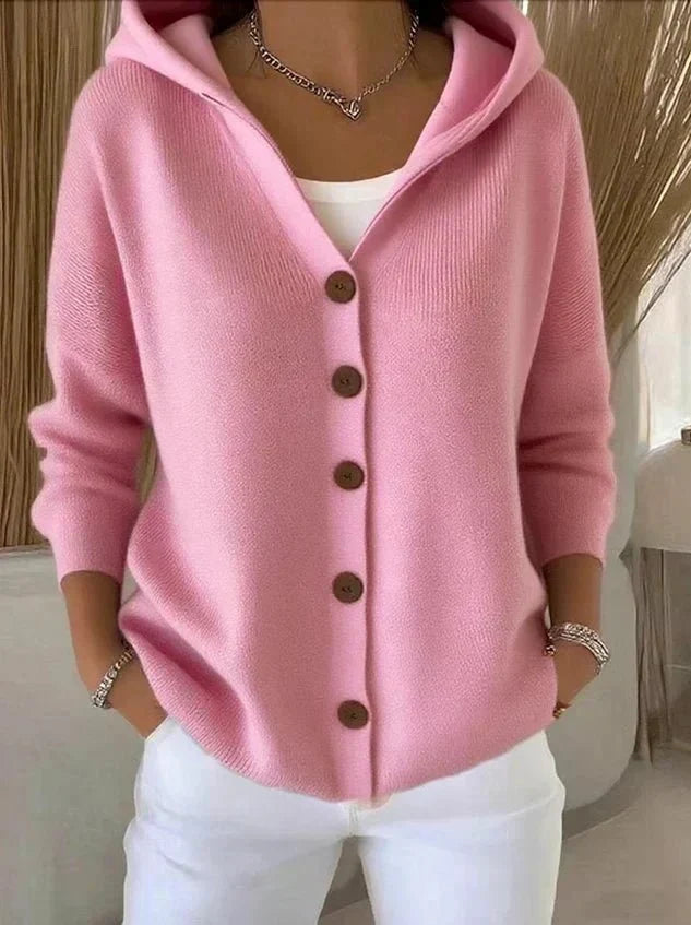 Celandine | Women's Hooded Knit Cardigan Button-Front