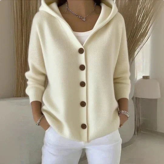 Celandine | Women's Hooded Knit Cardigan Button-Front