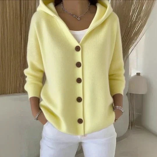 Celandine | Women's Hooded Knit Cardigan Button-Front