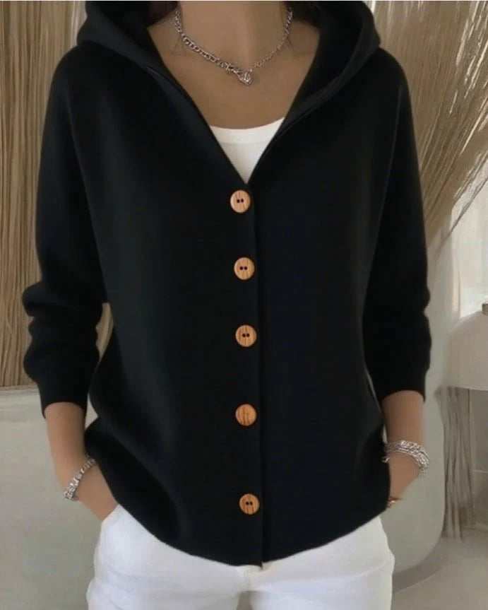 Celandine | Women's Hooded Knit Cardigan Button-Front