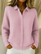 Lunara | Women's Cotton Cardigan Button Front Tailored