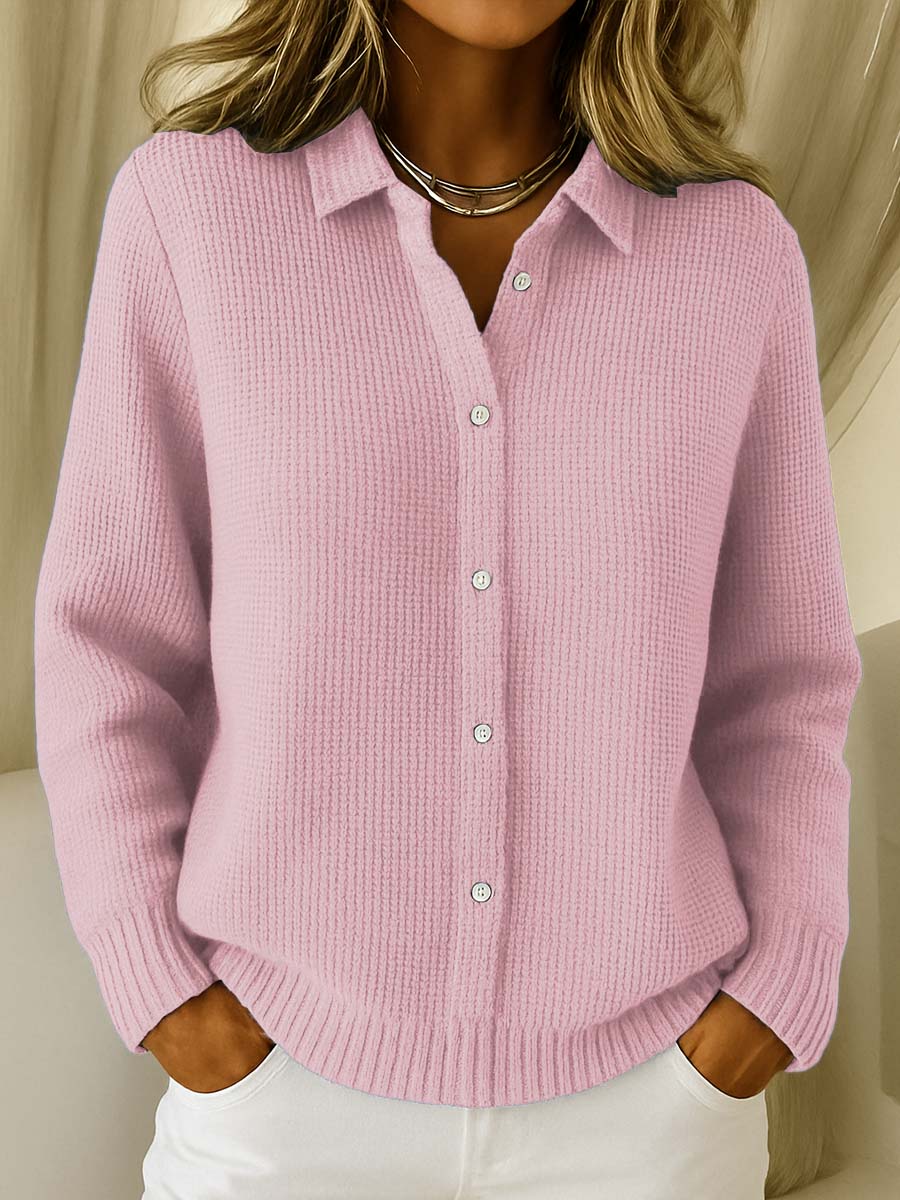 Lunara | Women's Cotton Cardigan Button Front Tailored