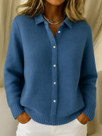 Lunara | Women's Cotton Cardigan Button Front Tailored