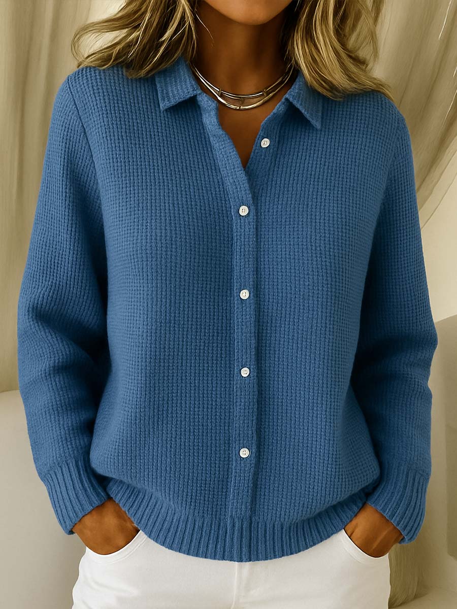 Lunara | Women's Cotton Cardigan Button Front Tailored