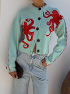 Marina | Women's Octopus Print Cardigan Relaxed Fit