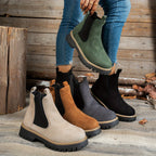 Mehetabel | Women's Chelsea Boots Platform Lug Sole Round Toe