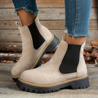 Mehetabel | Women's Chelsea Boots Platform Lug Sole Round Toe