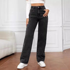 Delilah | Women's Comfort Wide Leg Jeans High Waist Denim