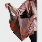 Kennedy | Women's Leather Tote Bag Slouchy Shoulder Tan