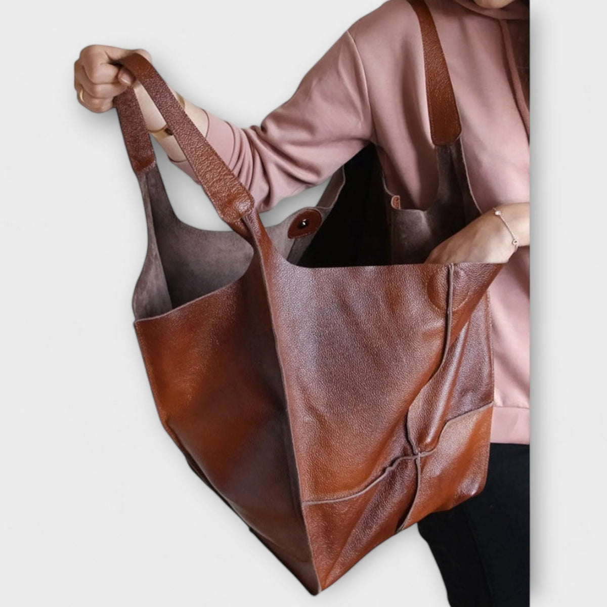 Kennedy | Women's Leather Tote Bag Slouchy Shoulder Tan