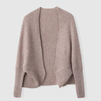 Merelle Cardigan | Pure Merino Wool Wrap Cardigan, - GET SOVERAJJ544-Khaki-S