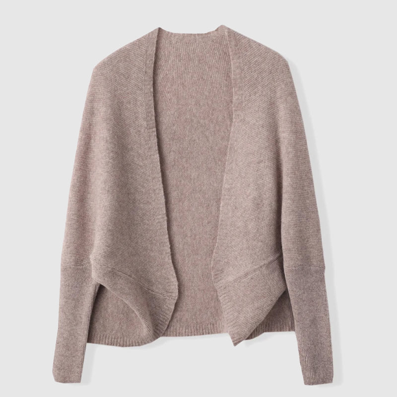 Merelle Cardigan | Pure Merino Wool Wrap Cardigan, - GET SOVERAJJ544-Khaki-S