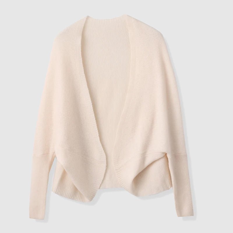 Merelle Cardigan | Pure Merino Wool Wrap Cardigan, - GET SOVERAJJ544-Beige-S